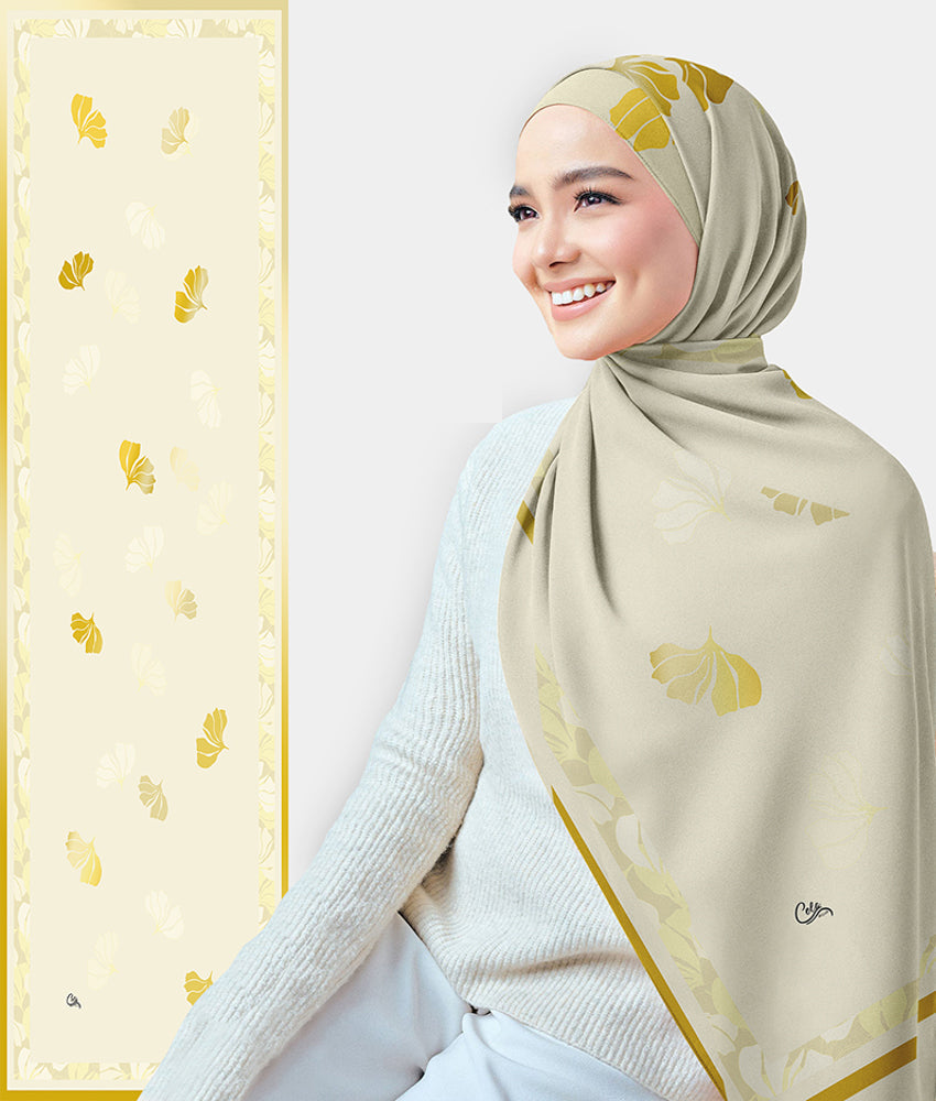 Shabana printed chiffon scarf rectangular