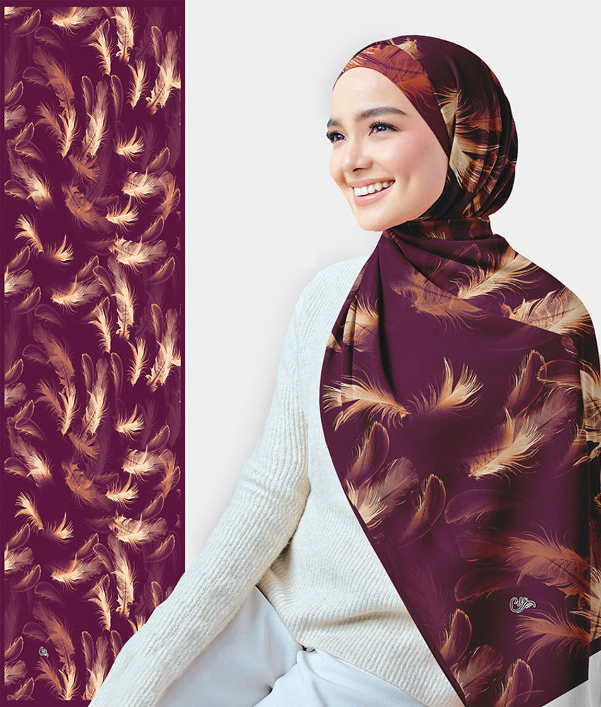 Arooj printed chiffon scarf rectangular