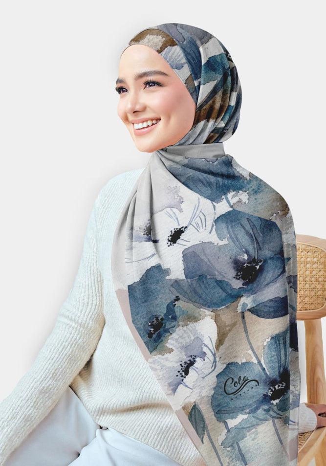 Blooming Printed Chiffon Hijab - CELA HIJAB