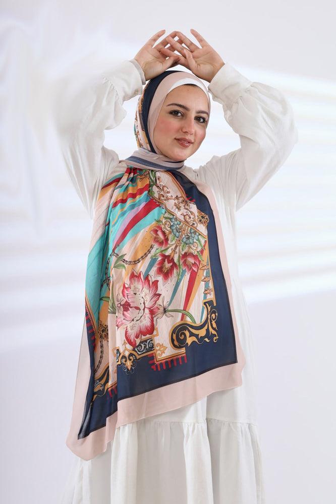Elivo Printed Chiffon Hijab - CELA HIJAB