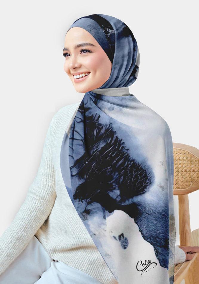 Elsza Printed Chiffon Hijab - CELA HIJAB