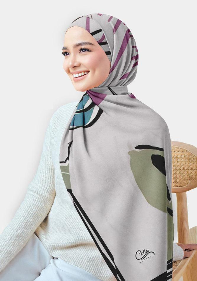 Flip Printed Chiffon Hijab - CELA HIJAB