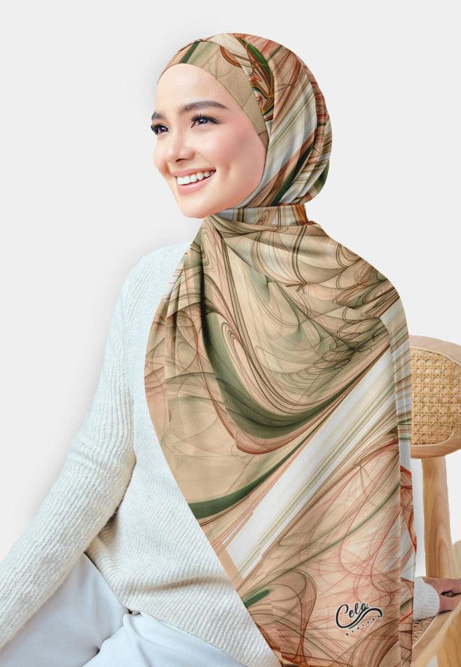 Gamila Printed Chiffon Hijab - CELA HIJAB
