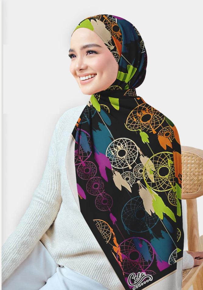 Heritage Printed Chiffon Hijab - CELA HIJAB