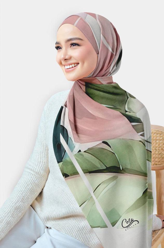 Ignacia Printed Chiffon Hijab - CELA HIJAB