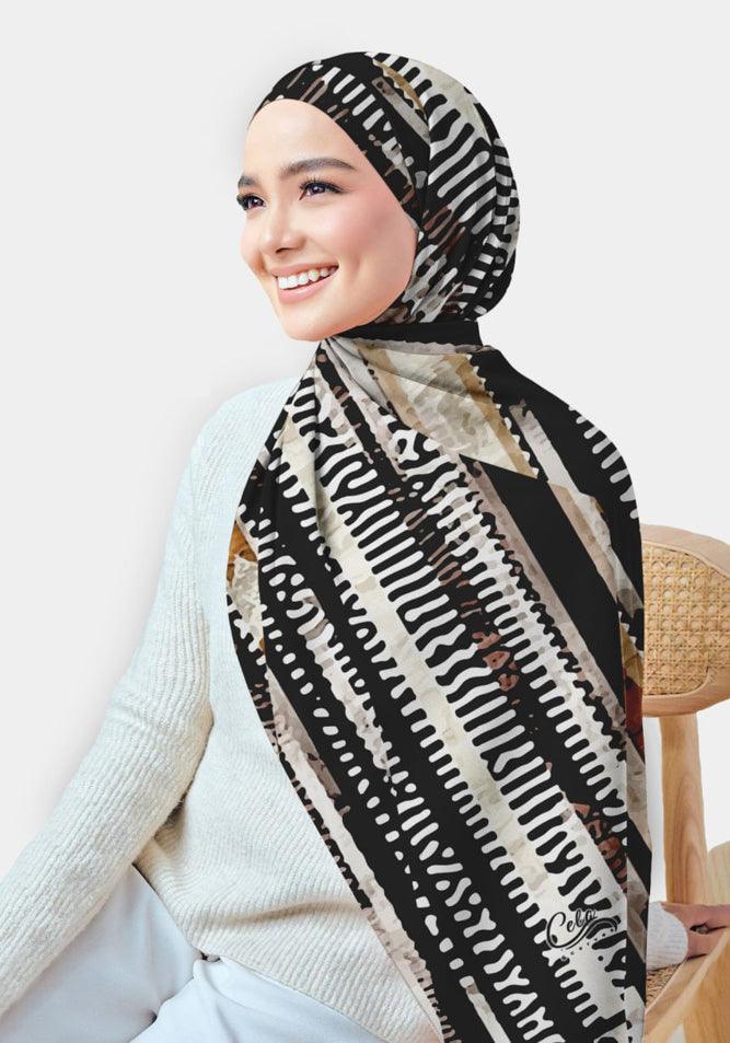 Kora Printed Chiffon Hijab - CELA HIJAB