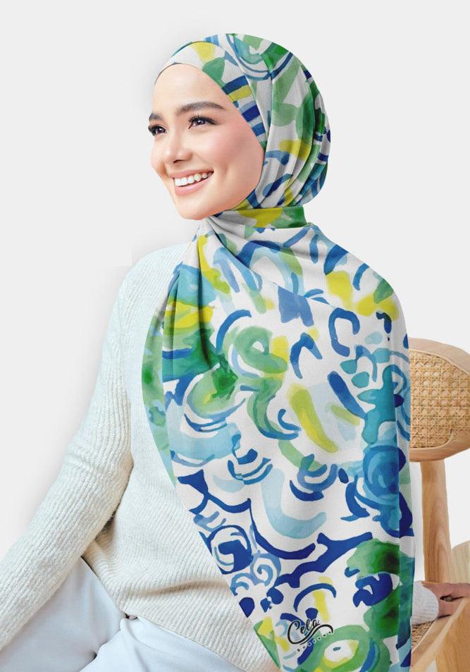 Laguna Printed Chiffon Hijab - CELA HIJAB