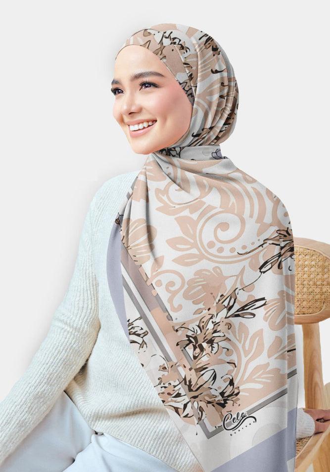 Oriental Printed Chiffon Hijab - ANNAH HARIRI