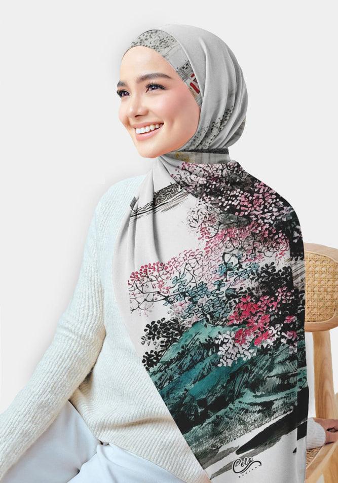 Patooti Printed Chiffon Hijab - CELA HIJAB
