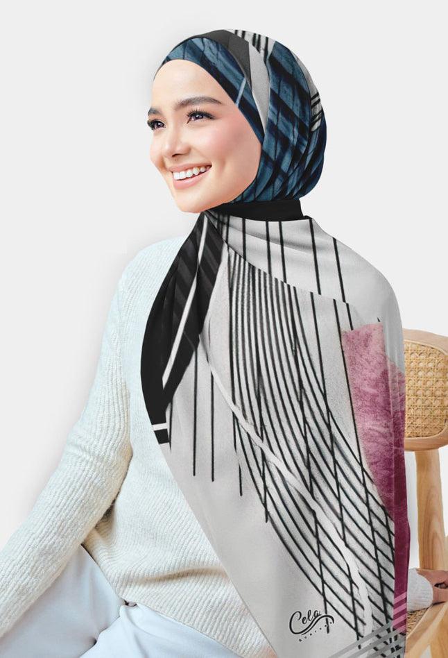 Trix Printed Chiffon Hijab - CELA HIJAB