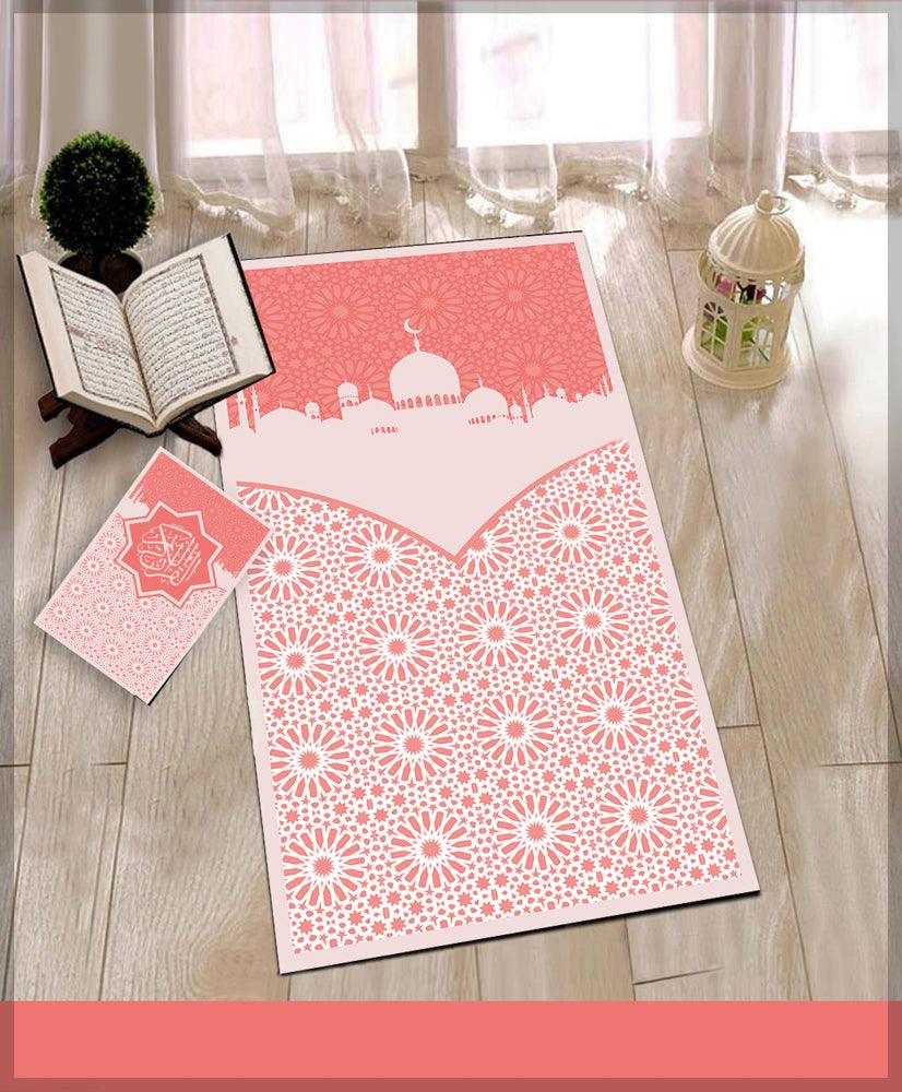 Ummu Bright Prayer Rug Muslim Mat Islamic Sajadah for Kids Men Women with Quran Box for Eid Travel Ramadan Soft Luxury Pin - CELA HIJAB