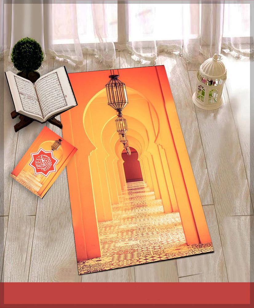 Wayaa Prayer Rug Muslim Mat Islamic Sajadah for Kids Men Women with Quran Box for Eid Travel Ramadan Soft Luxury Pin - CELA HIJAB