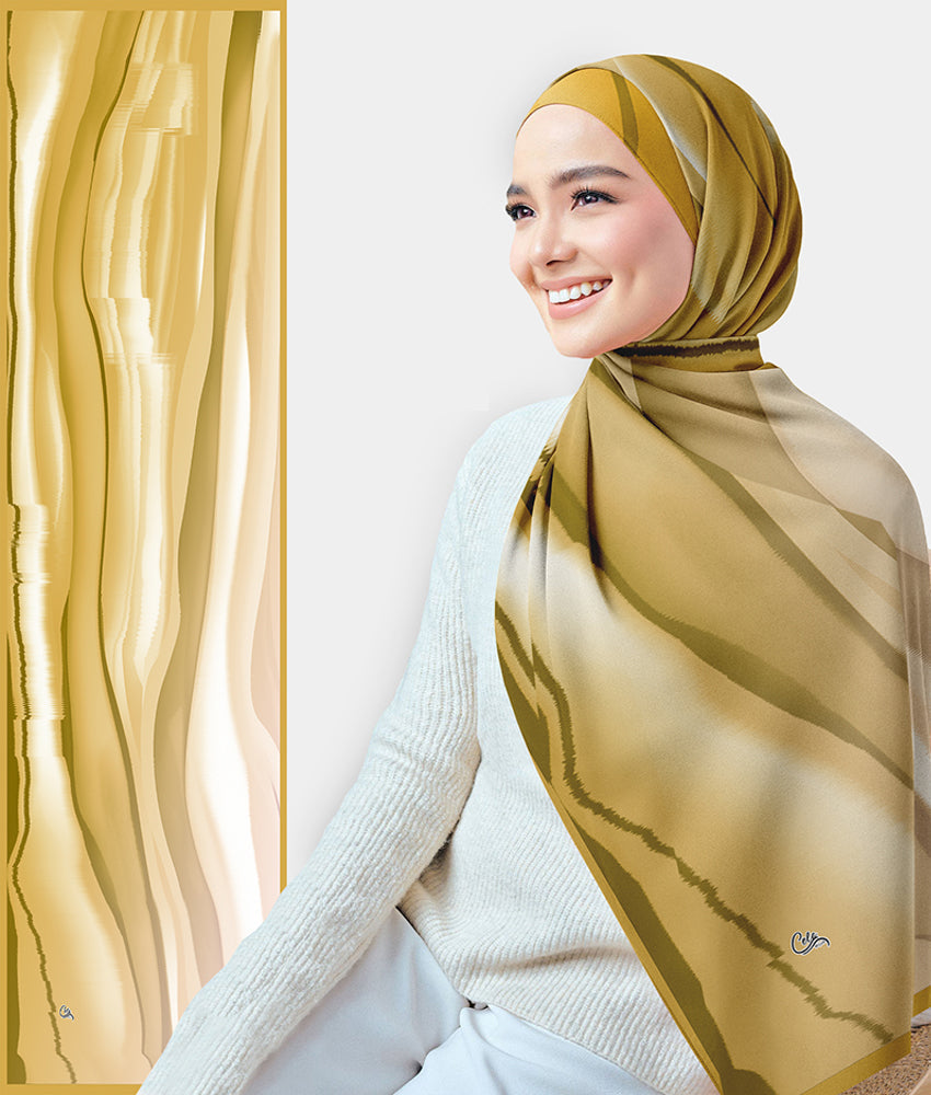 Zaza printed chiffon scarf rectangular