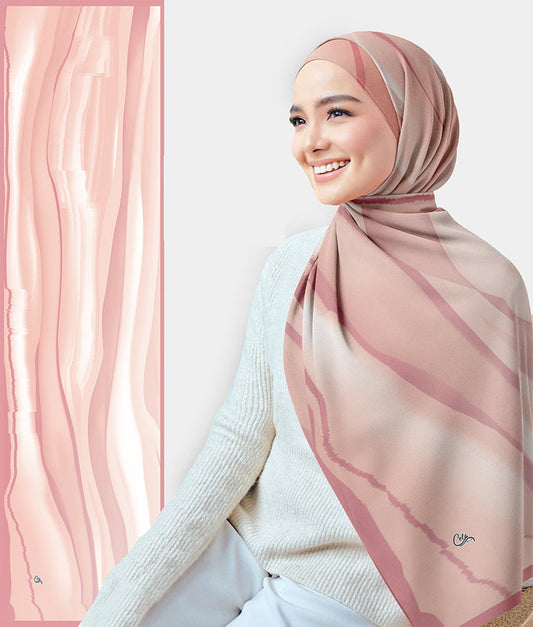 Gracielle printed chiffon scarf rectangular