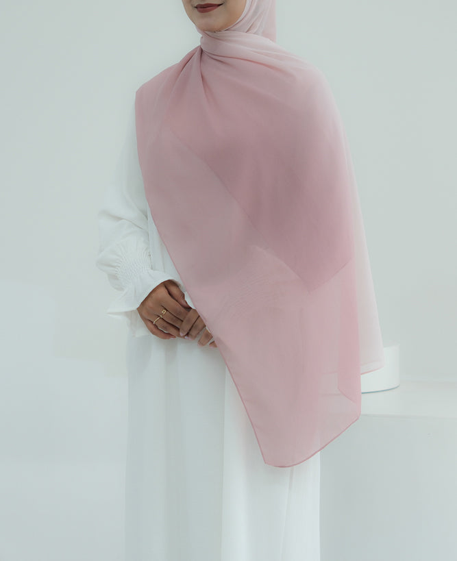 Zefirka Ombre scarf rectangular hijab in chiffon premium quality