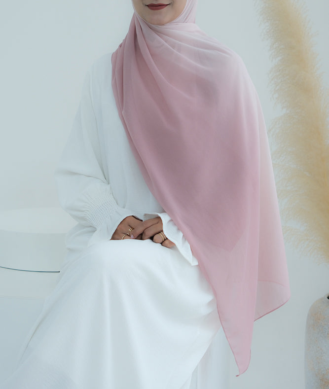 Zefirka Ombre scarf rectangular hijab in chiffon premium quality