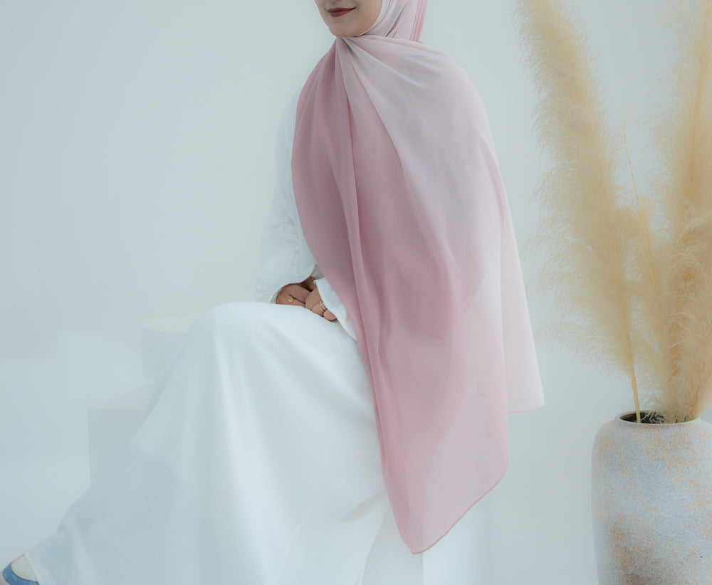 Zefirka Ombre scarf rectangular hijab in chiffon premium quality