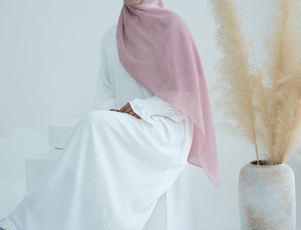 Zefirka Ombre scarf rectangular hijab in chiffon premium quality