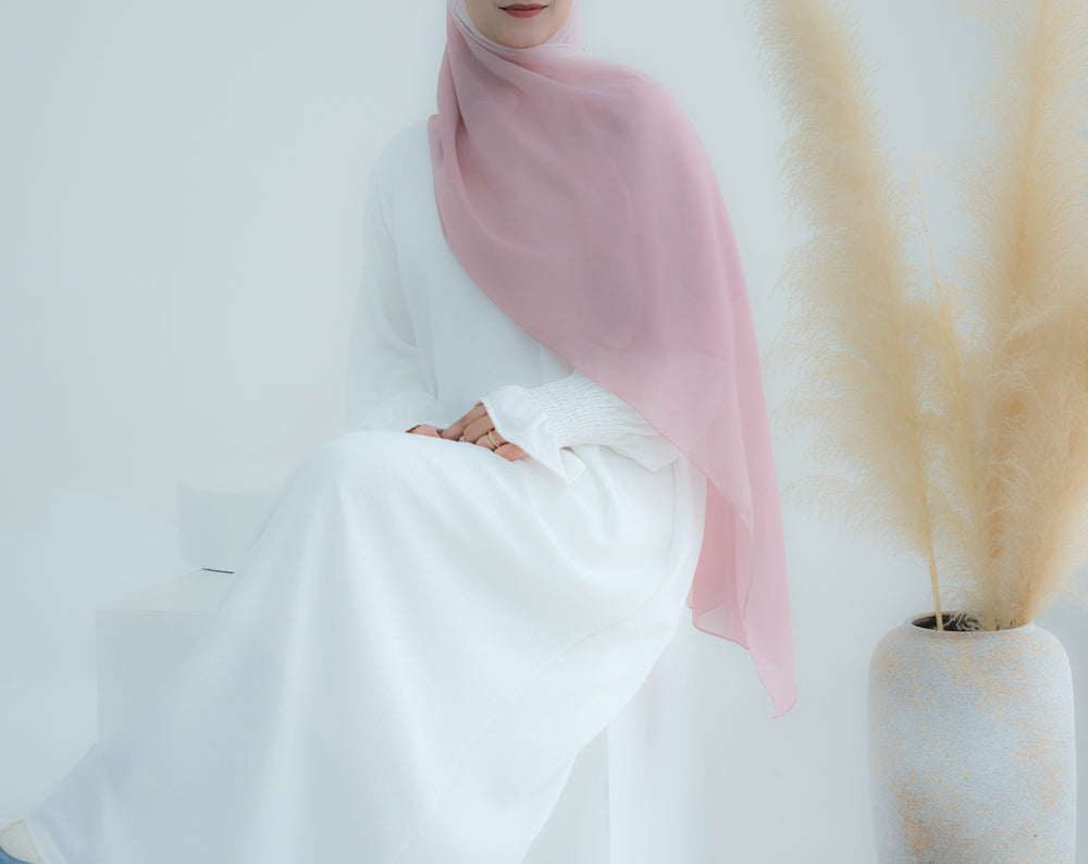 Zefirka Ombre scarf rectangular hijab in chiffon premium quality