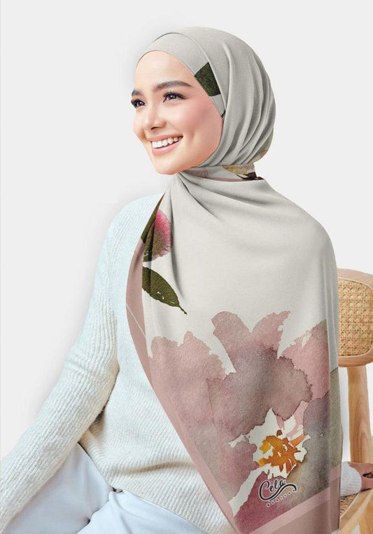 Chava Printed Chiffon Hijab - ANNAH HARIRI