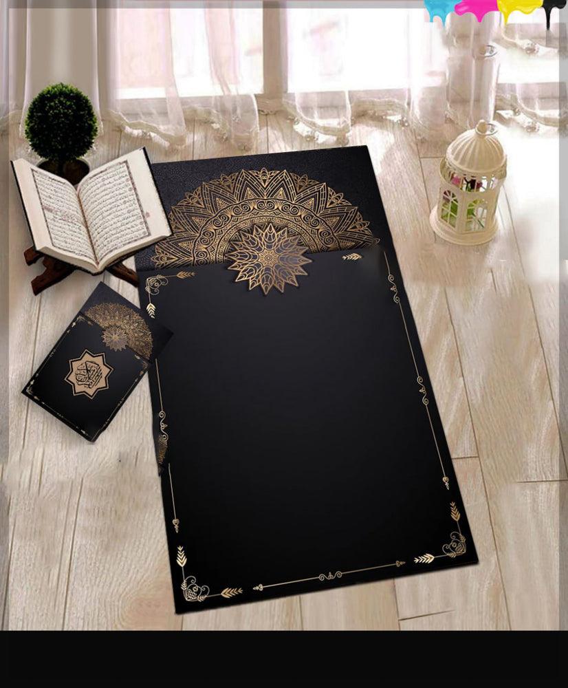 Classic Prayer Rug Muslim Mat Islamic Sajadah for Kids Men Women with Quran Box for Eid Travel Ramadan Soft Luxury Pin - ANNAH HARIRI