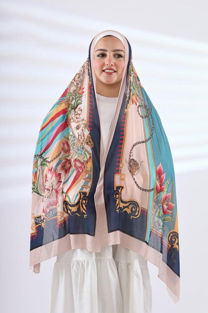 Elivo Printed Chiffon Hijab - ANNAH HARIRI