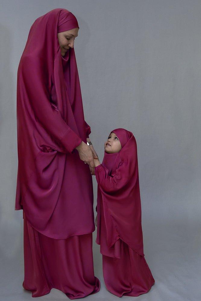 Purple Adult prayer gown from "Mommy and Me" Prayer Khimar collection - ANNAH HARIRI