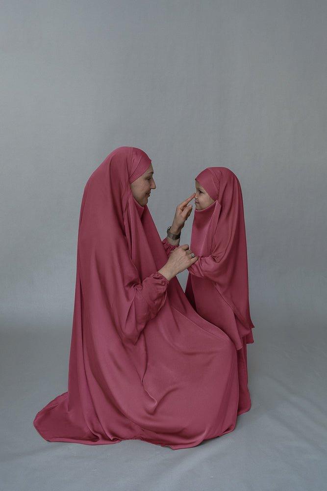 Rose KIDS prayer gown from "Mommy and me prayer khimar collection - ANNAH HARIRI